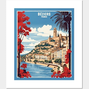 Beziers France Vintage Travel Poster Tourism Posters and Art